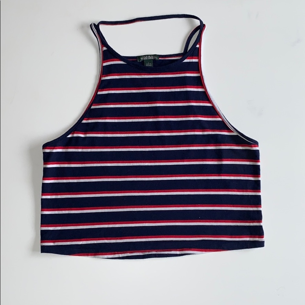 Wild Fable red white and blue crop top